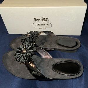 Black Coach sandals